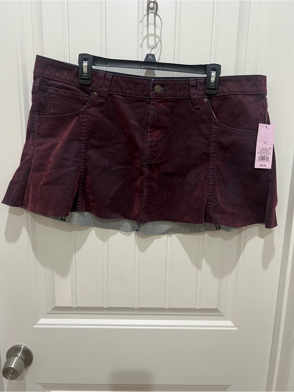 wild fable wine pleated mini skirt